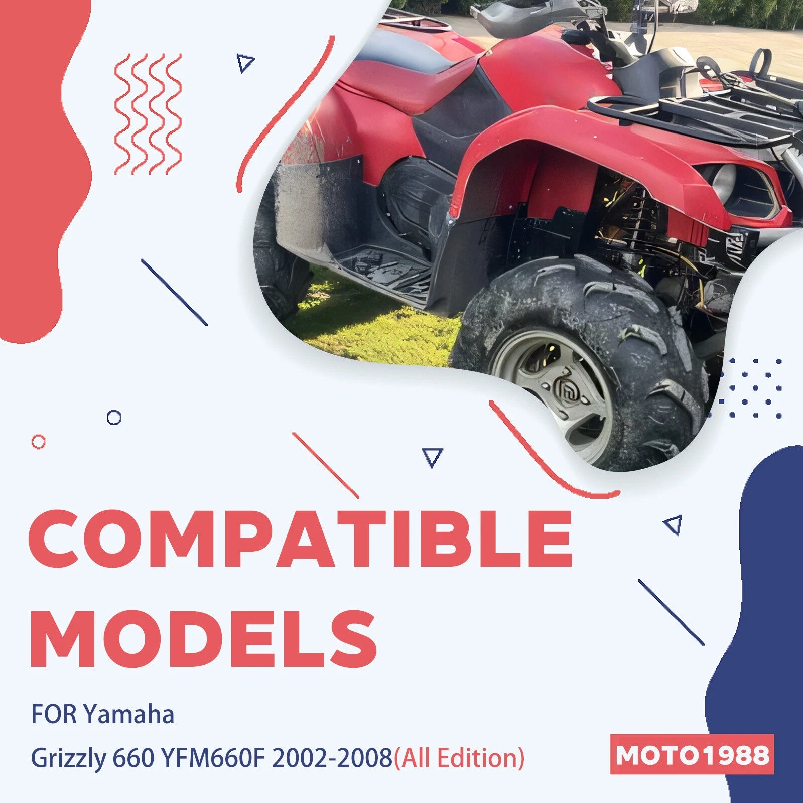 Complete Rear Differential for Yamaha Grizzly 660 YFM660F (2002–2008)