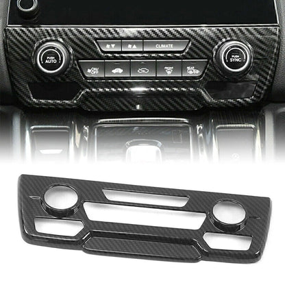 Center Console CD Panel Cover Trim for Honda CR-V (2017–2020) Carbon Fiber