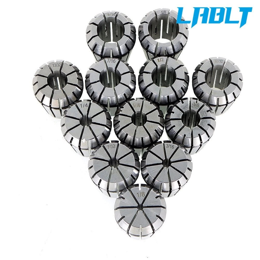 12Pcs ER25 Spring Collet Set 1/8"-5/8" for CNC Milling Machine