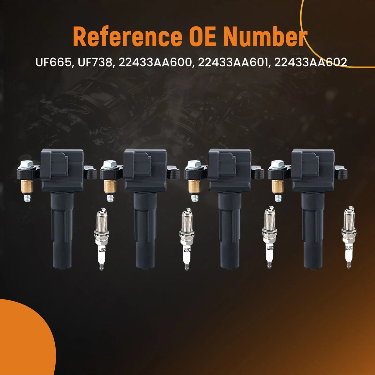 4X Ignition Coils for Subaru Forester H4 2.5L Turbo (2011–2013) 22433AA601