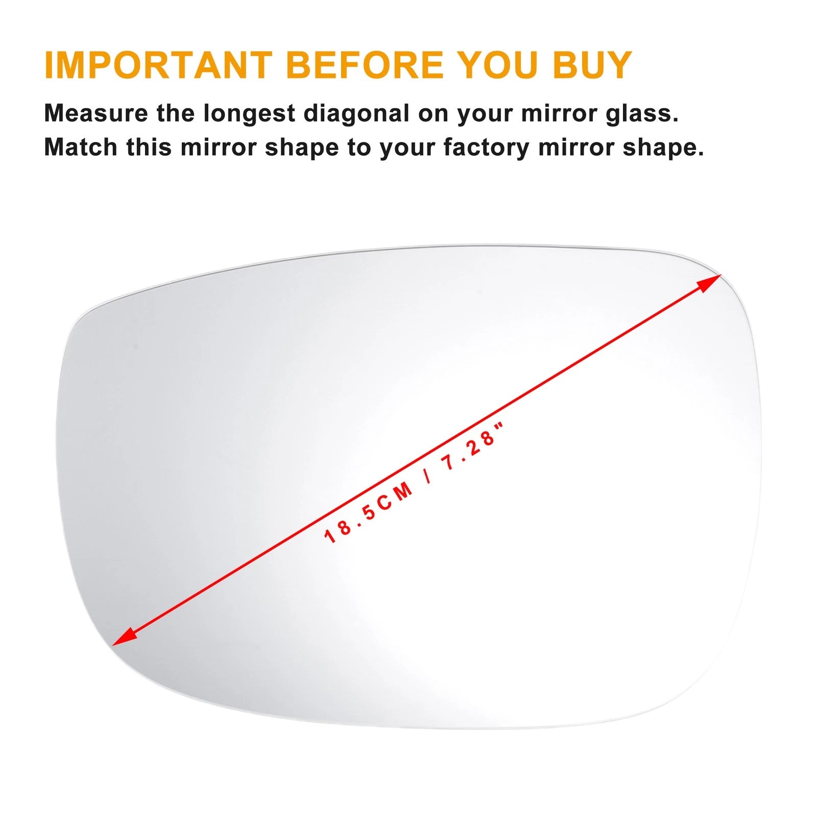 Left Side Mirror Glass with Heated Back for Mazda CX3 (2015–2020)