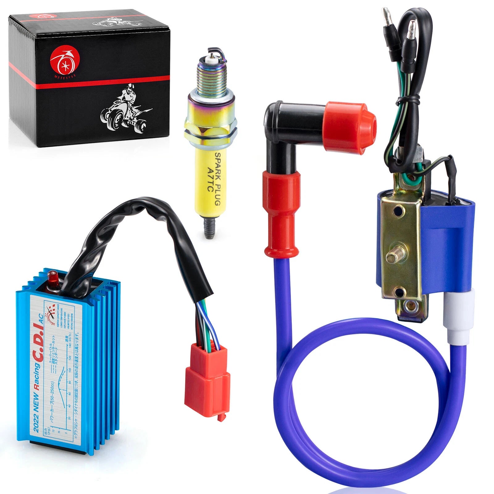 5Pin AC CDI Ignition Coil for GY6 70cc 90cc 110cc ATV Dirt Bike (10mm)