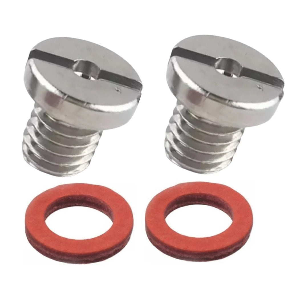 Set of 2 Gearbox Drain/Fill Oil Screws + Washers for Yamaha Outboard (90340-08002)