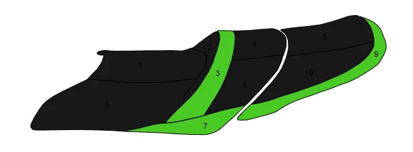 Seat Cover for Yamaha VXR GP1800 (2015–2018) Lime Black
