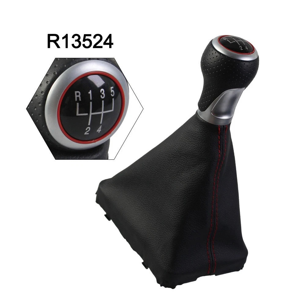 Leather Gear Knob for Audi A4 B8 (2008–2015) 6-Speed Replacement