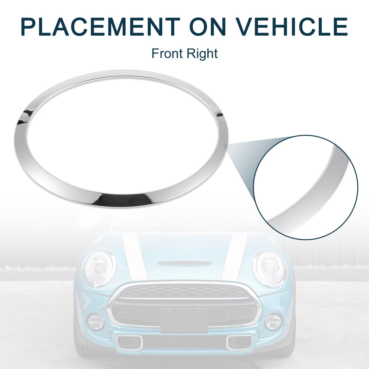 1pc Headlight Trim Bezel for Mini Cooper (2014–2024) No. 51137300632