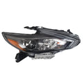 Right Side Headlight for Nissan Altima (2016–2018) Halogen Housing Black