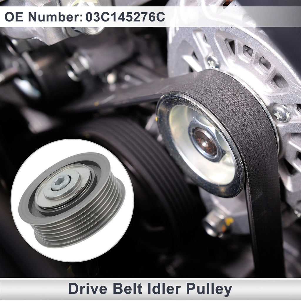 Drive Belt Idler Pulley for Volkswagen Golf 2008–2013 Replacement (1 PC)