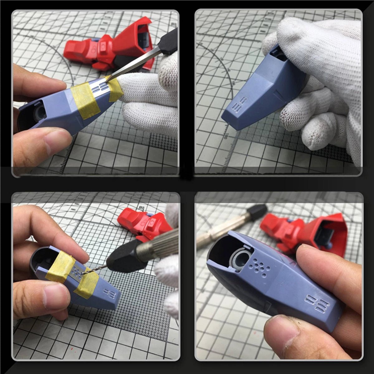 Steel Auxiliary Stencil Templates for Gundam Models (1/100, 1/144)