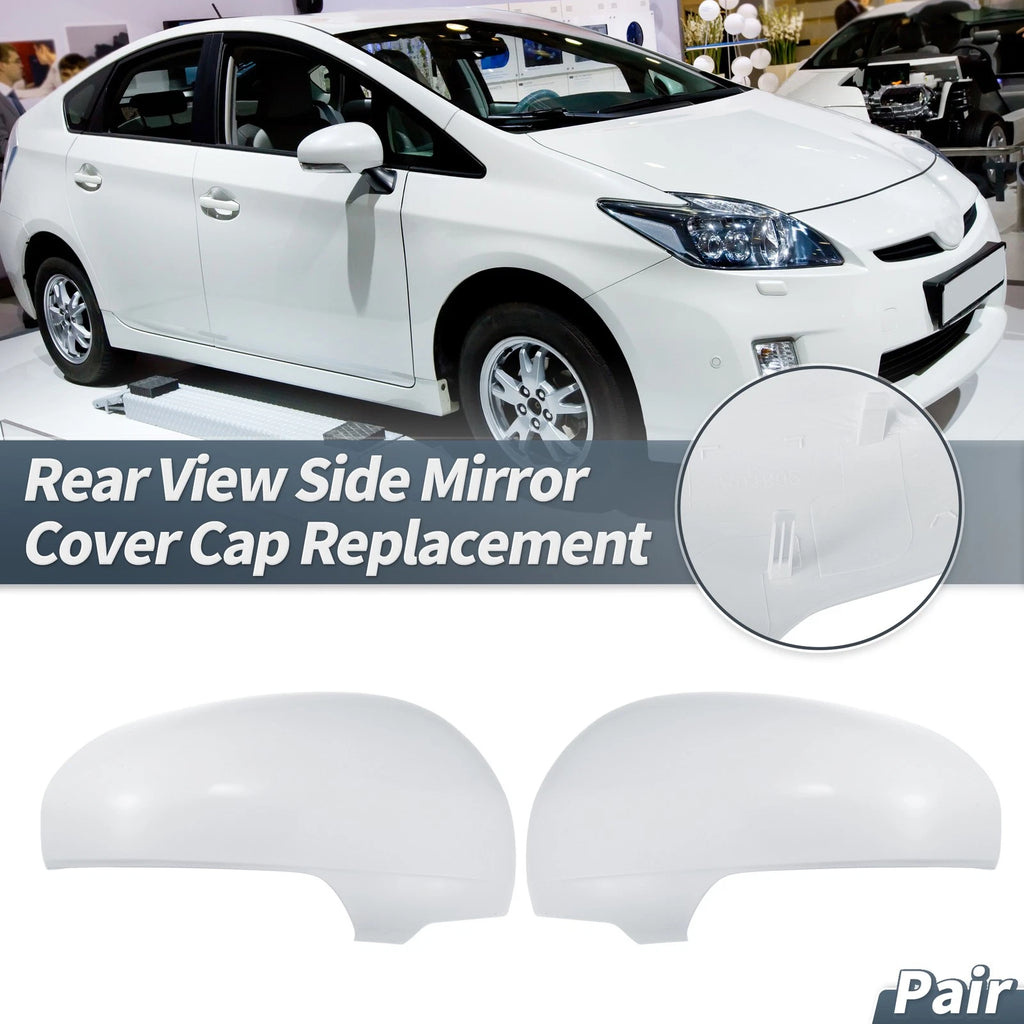 Rearview Mirror Cover Cap White Replacement for Toyota Reiz Prius (2010–2012)