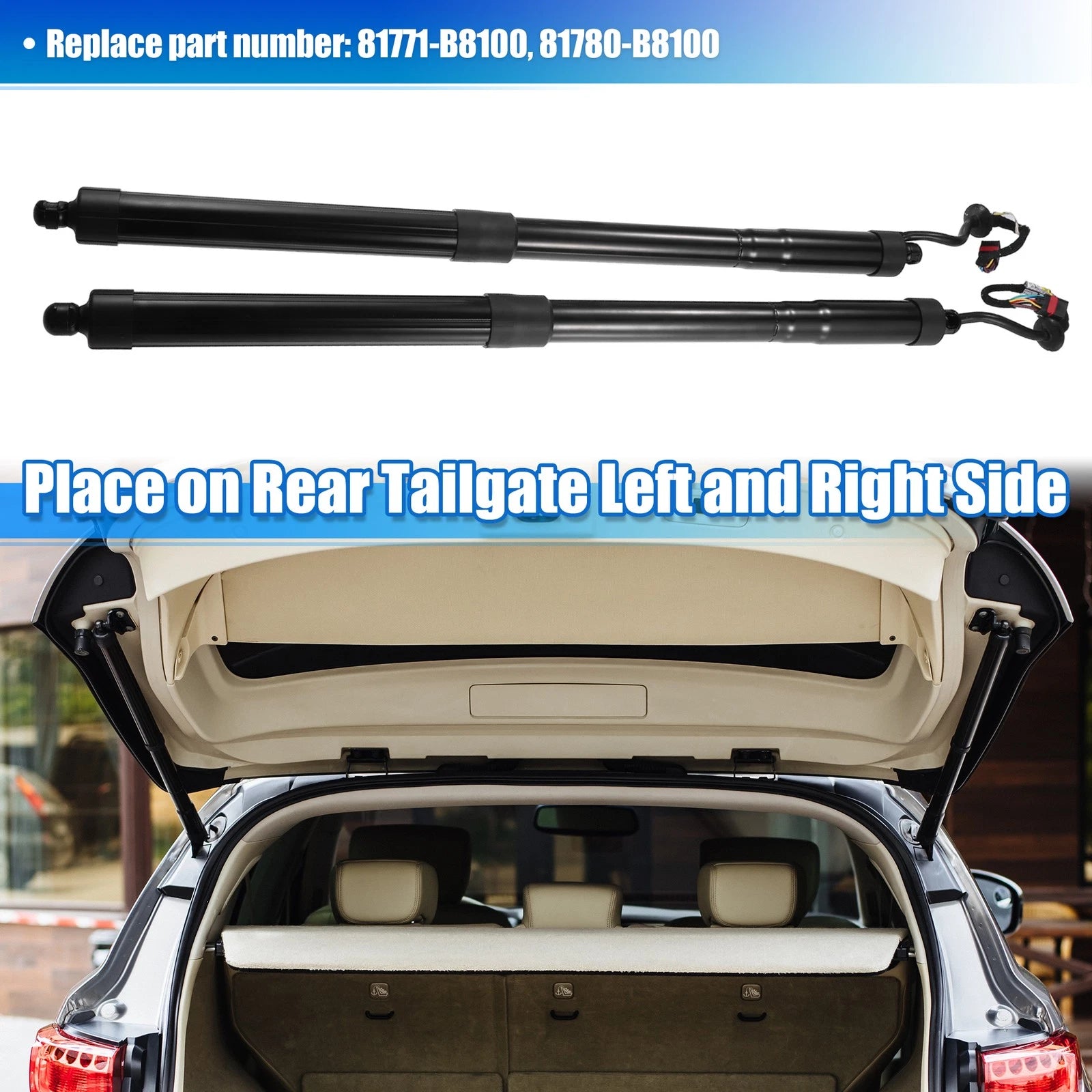 Tailgate Lift Support Pair Rear Power Replacement for Hyundai Santa Fe (2019–2024)