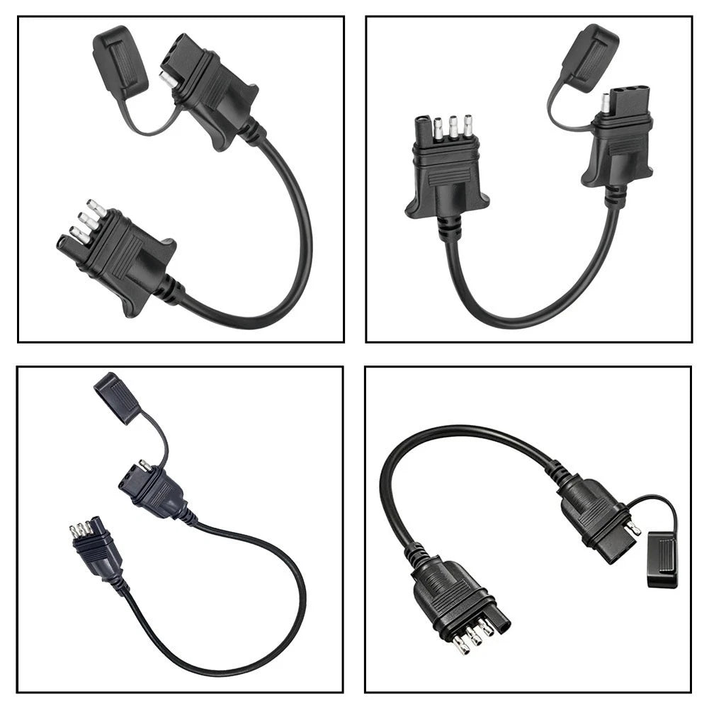 12 Inch 4 Pin Trailer Extension Cable for Easy Plug and Play Setup