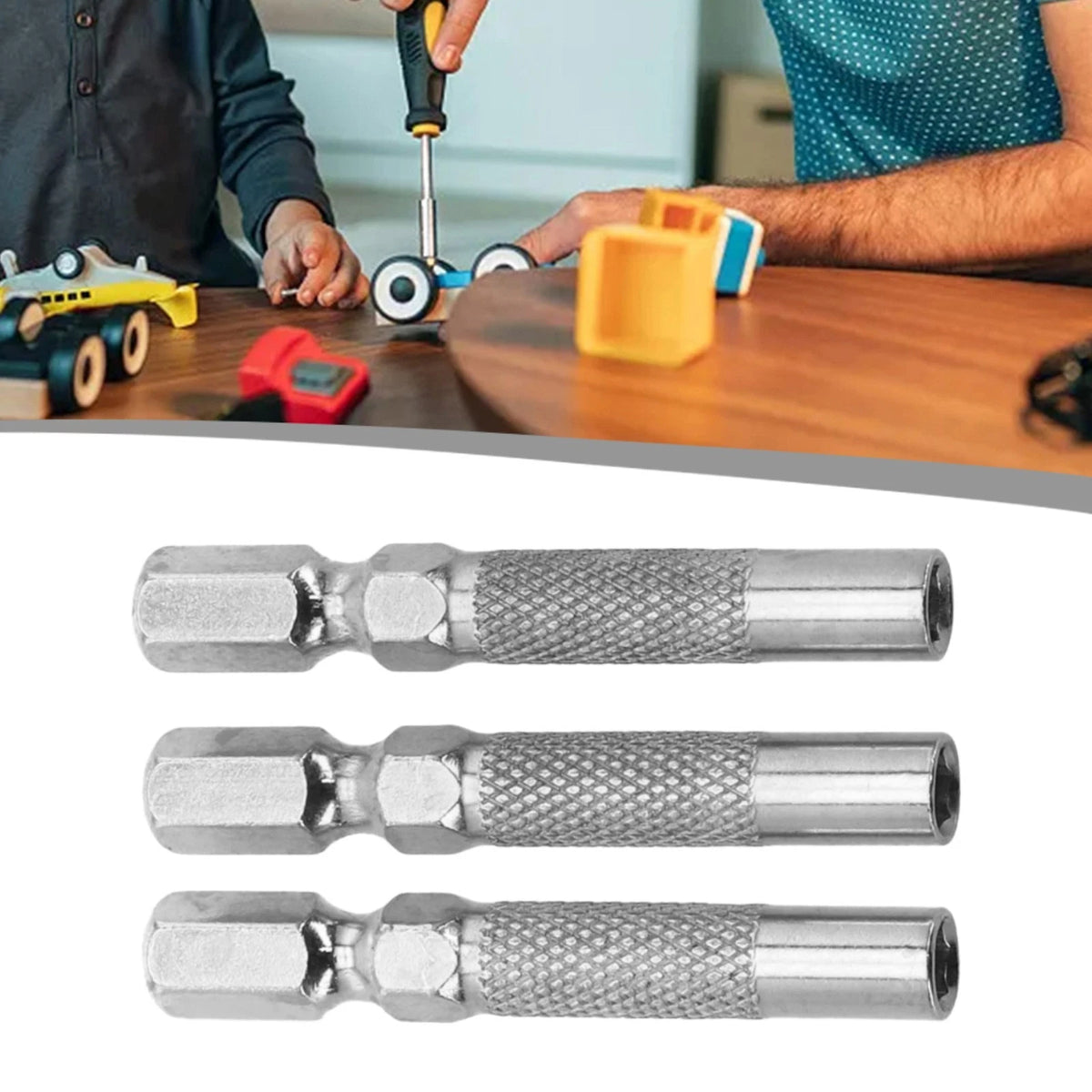 6 35mm Hex Insert Bit Adapter with Magnetic Holder for Universal Use