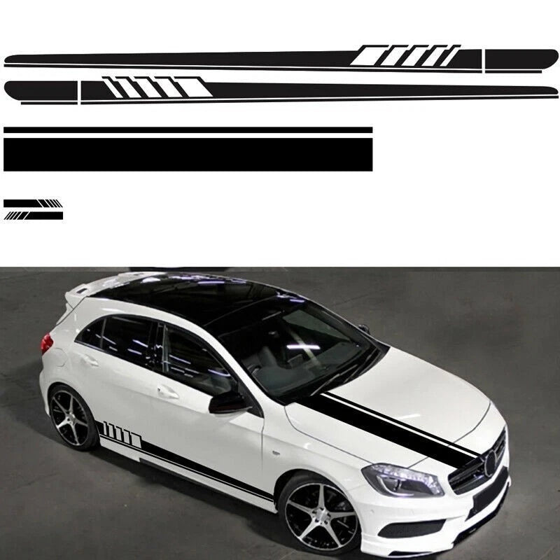 Decals Car Stickers for (2010–2023) - Black Stripe Set