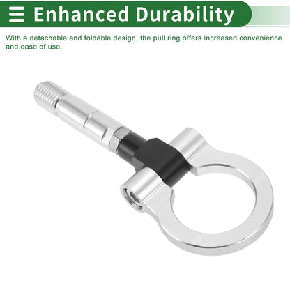 Tow Hook for Mazda RX8 (2003–2008) 11mm Aluminum Alloy Silver Tone