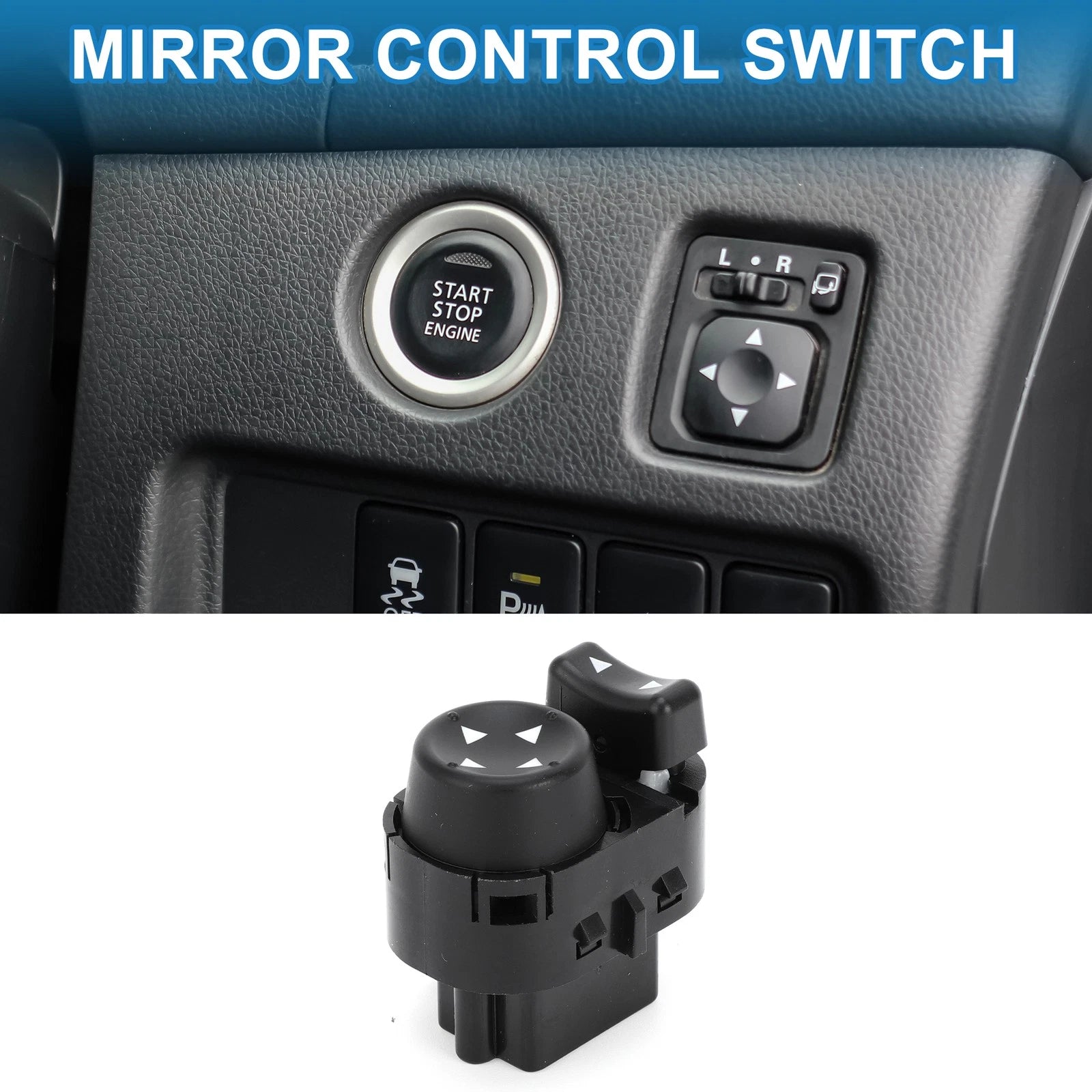 Car Mirror Switch Replacement for Chevrolet Malibu 2004–2008 Plastic Black