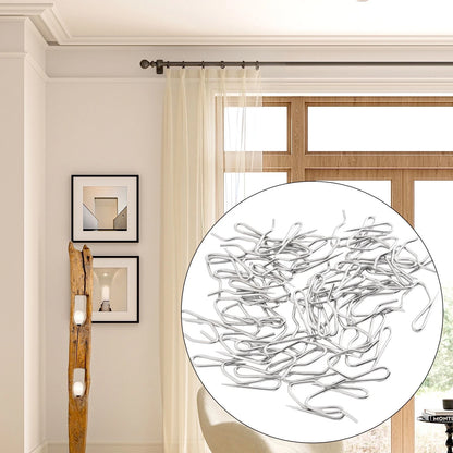 Stylish Silver Pin Hooks for French Pleat Curtains (Fits Various Designs)