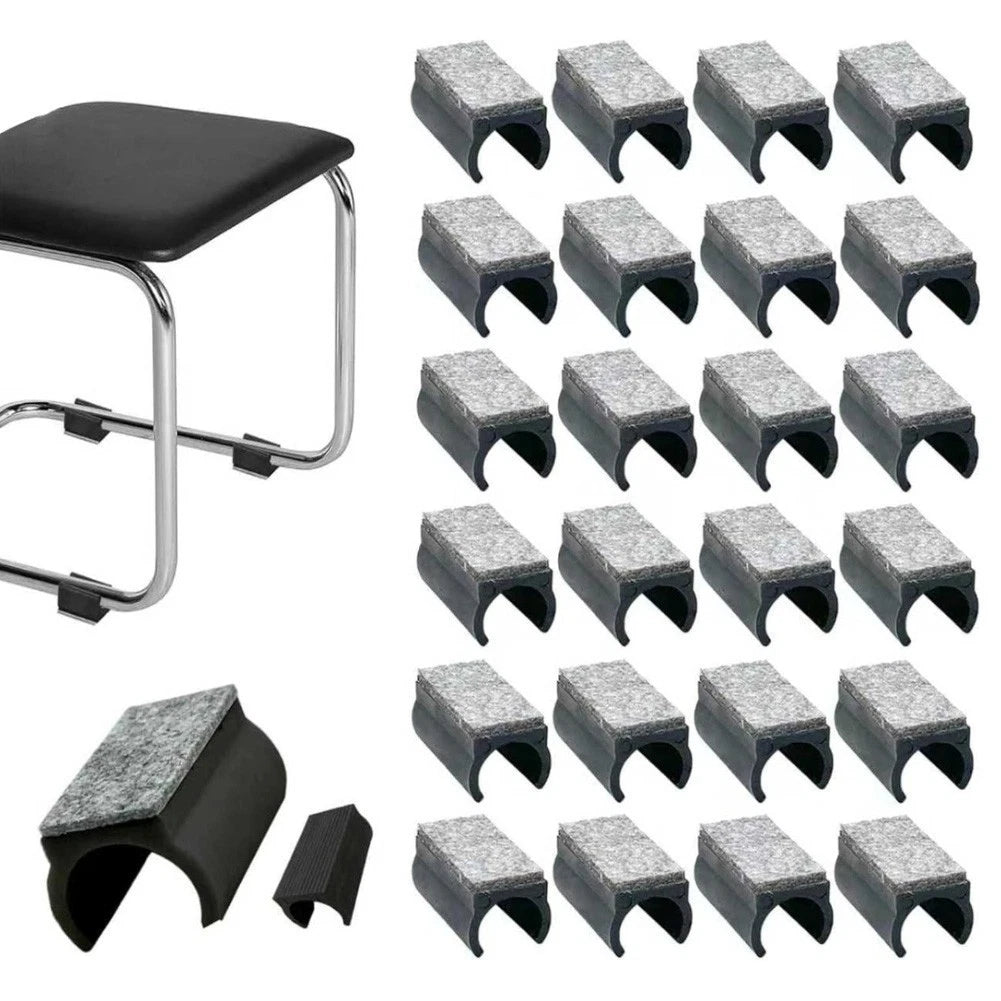 24X Chair Gliders for Cantilever Chairs with Felt Pads