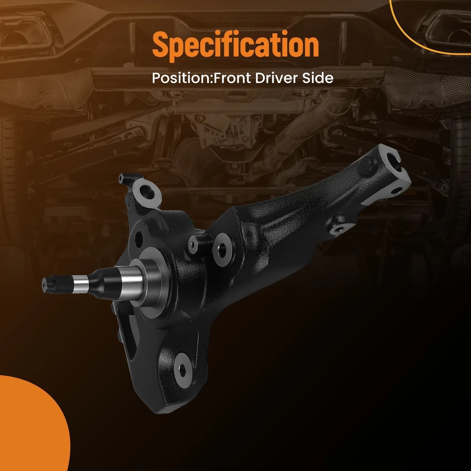 Front Driver Steering Knuckle for Ford Explorer (2001) 1L5Z3106CA RWD Black