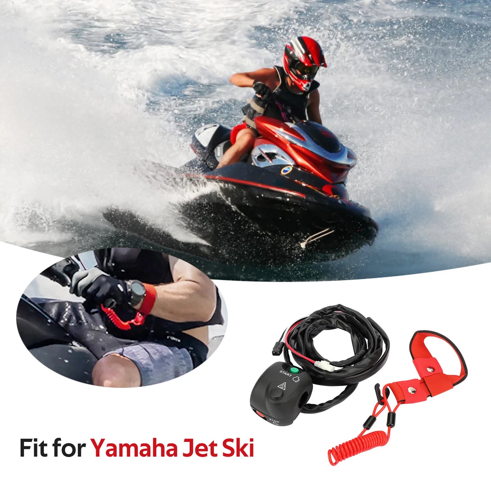 Handlebar Start Stop Kill Switch Box for Yamaha WaveRunner Superjet (1994–2017)