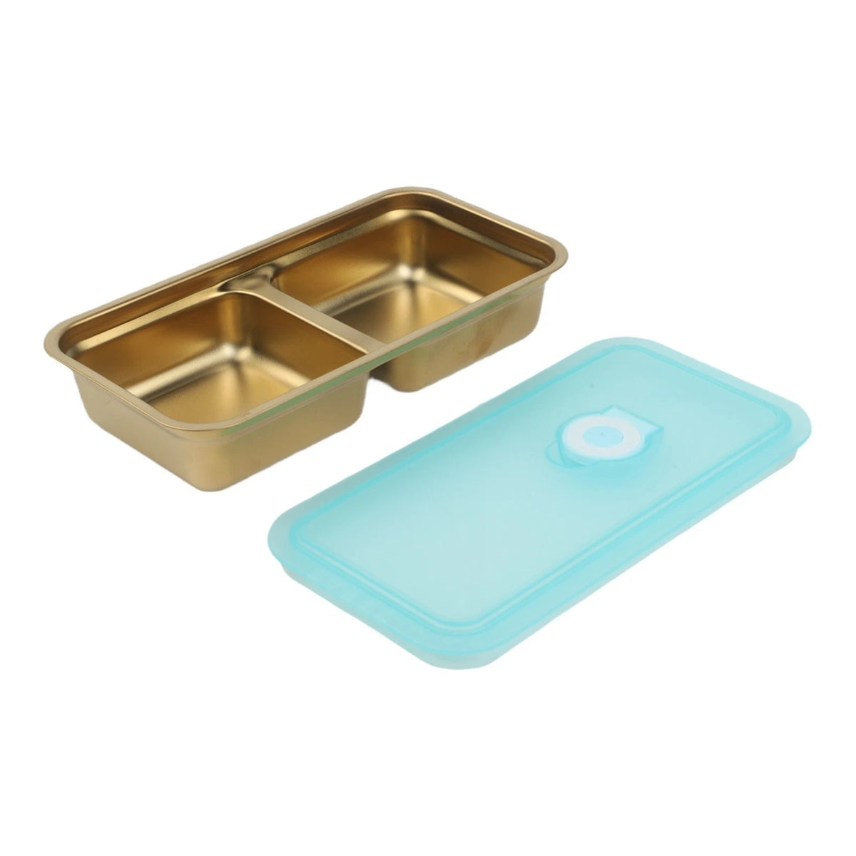 Set of 4 Lightweight Stainless Steel Snack Containers with Silicone Lids