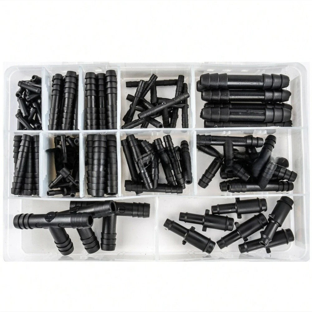 113PC Vacuum Fitting Kit for Hose Routing (Black PA66)