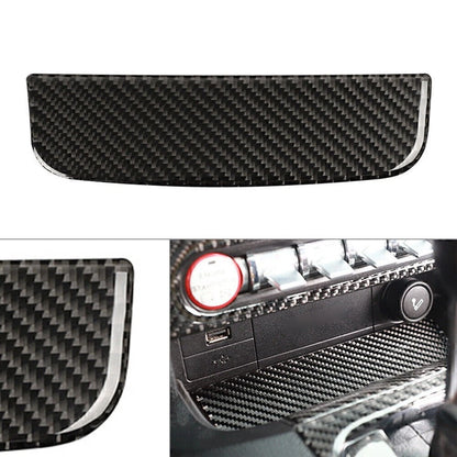 Interior Storage Box Trim Cover for Ford Mustang (2015–2019) Carbon Fiber