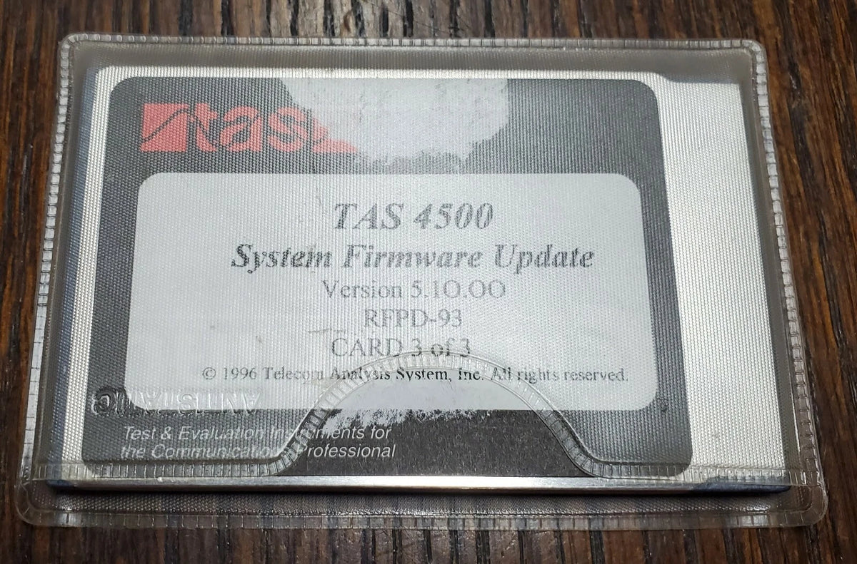 TAS 4500 System Firmware Update for TAS 4500