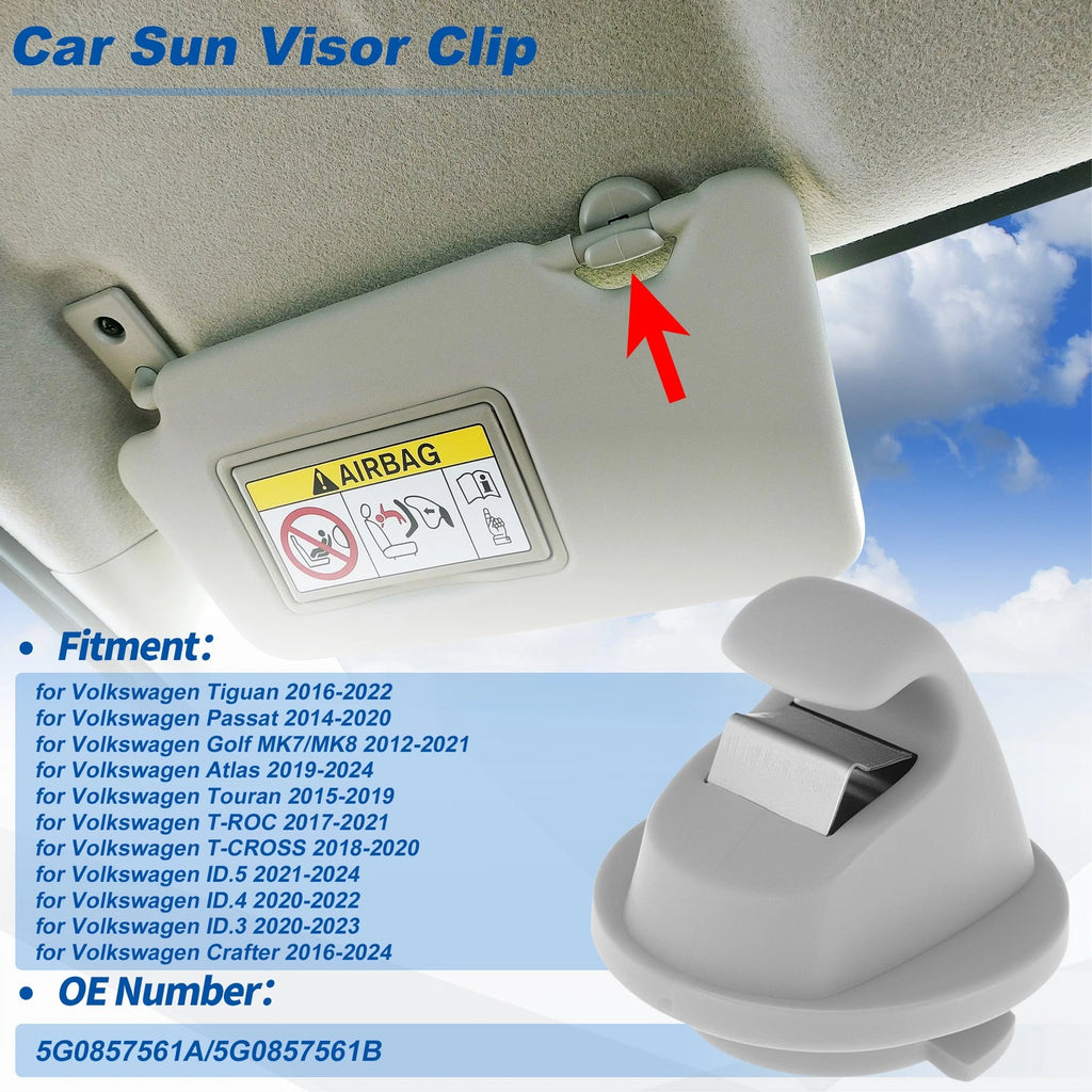 Sun Visor Clip Replacement for Volkswagen Tiguan (2016–2022)