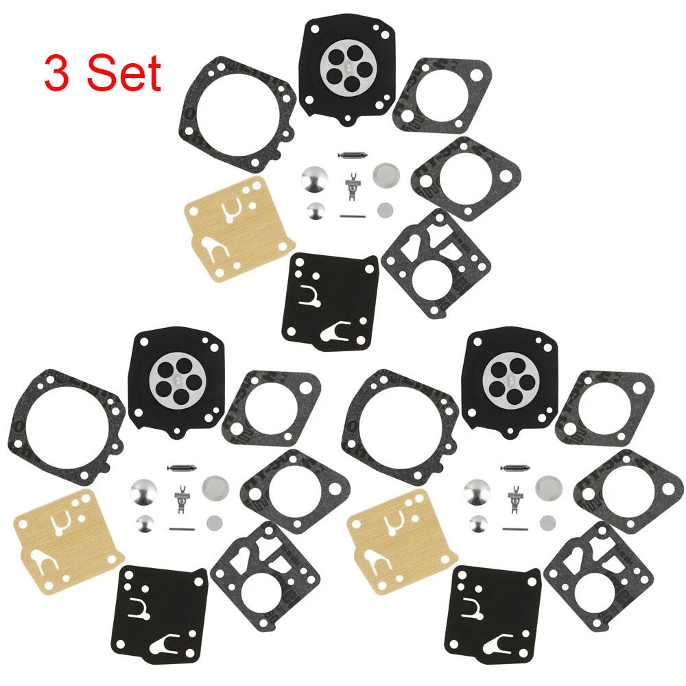Set of 3 Carburetor Gasket Kits for Tillotson RK-23HS RK-17HS Homelite X-12 Stihl 051