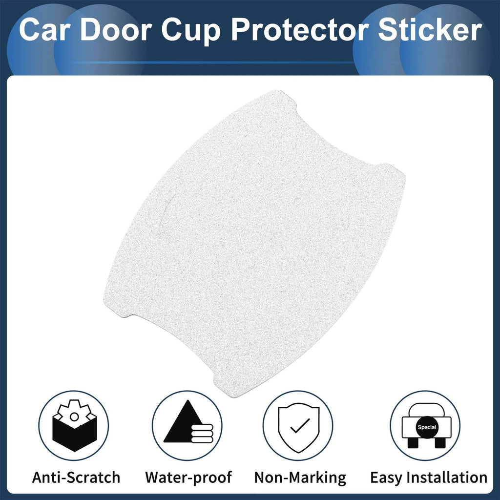 Car Door Handle Scratch Protector for (68x85mm, Matte Silver)