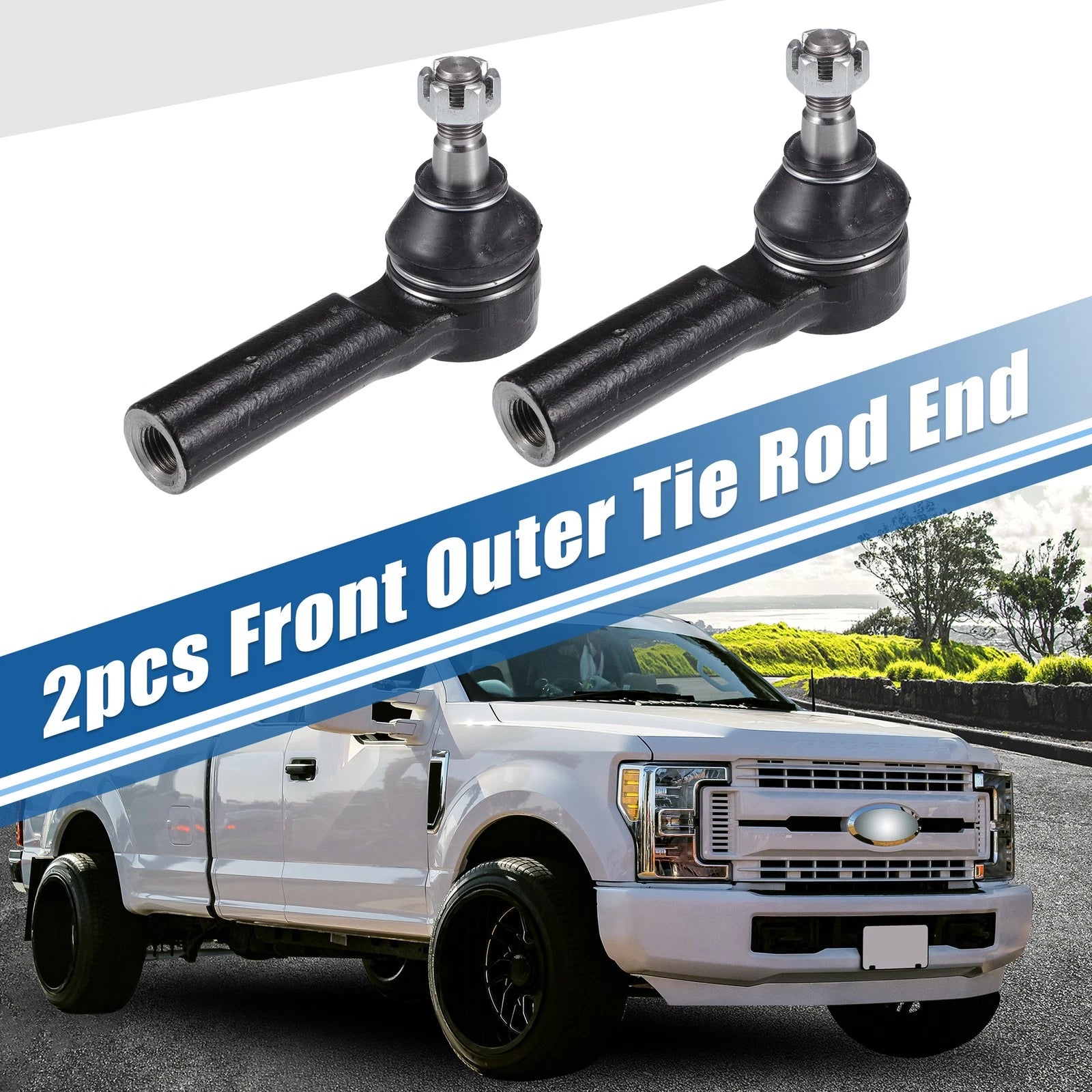 2pcs Front Outer Tie Rod End Links Kit for Ford Escape (2005–2007)