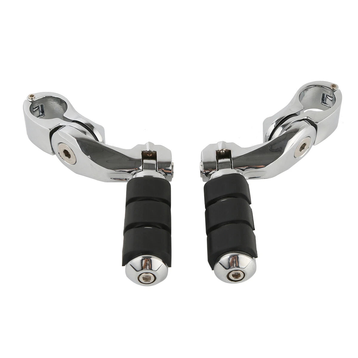 1 1/4" Highway Bar Engine Guard Footpeg Pegs for Harley (Chrome)