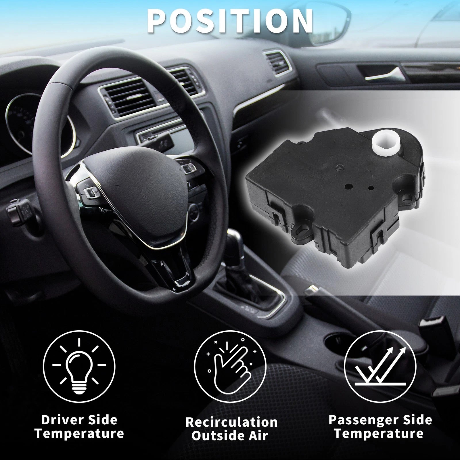 HVAC Heater Blend Door Control Actuator Replacement for Buick Century (1997–2005)