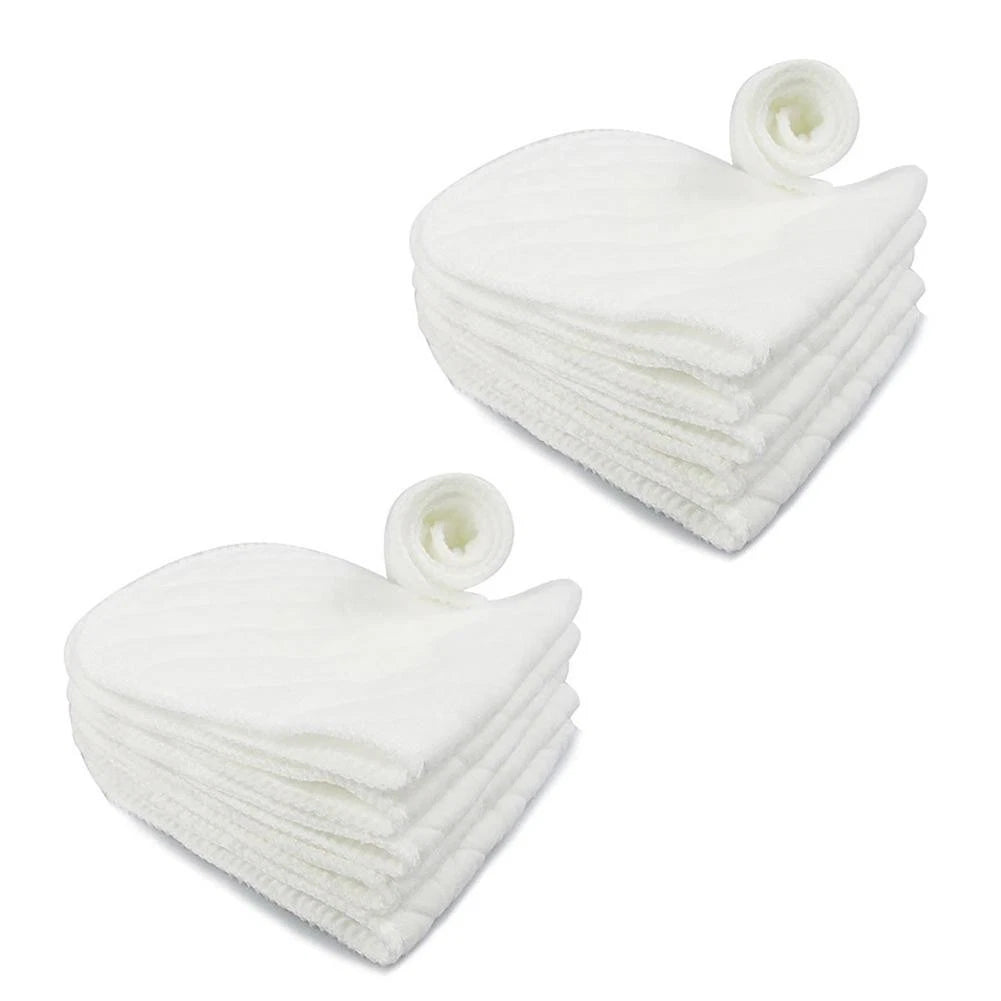 10PCS Cotton Cloth Diaper Inserts Liners for Newborn (Reusable, 3 Layers)