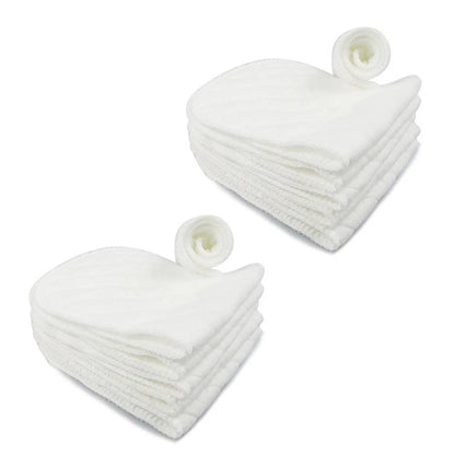 10PCS Cotton Cloth Diaper Inserts Liners for Newborn (Reusable, 3 Layers)