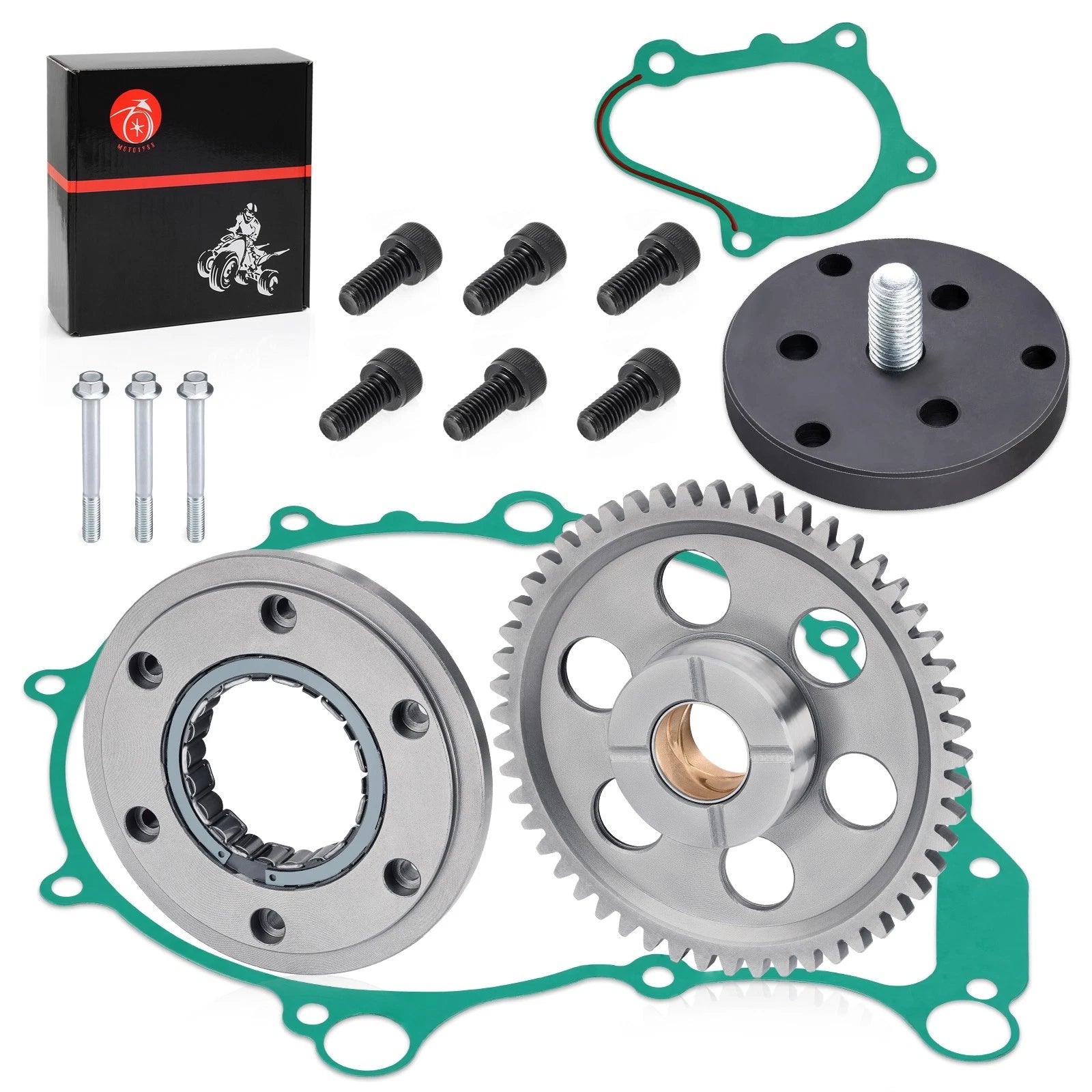 Starter Clutch & Gear Idler with Gaskets for Yamaha YFM660R Raptor 660R (2004–2005)