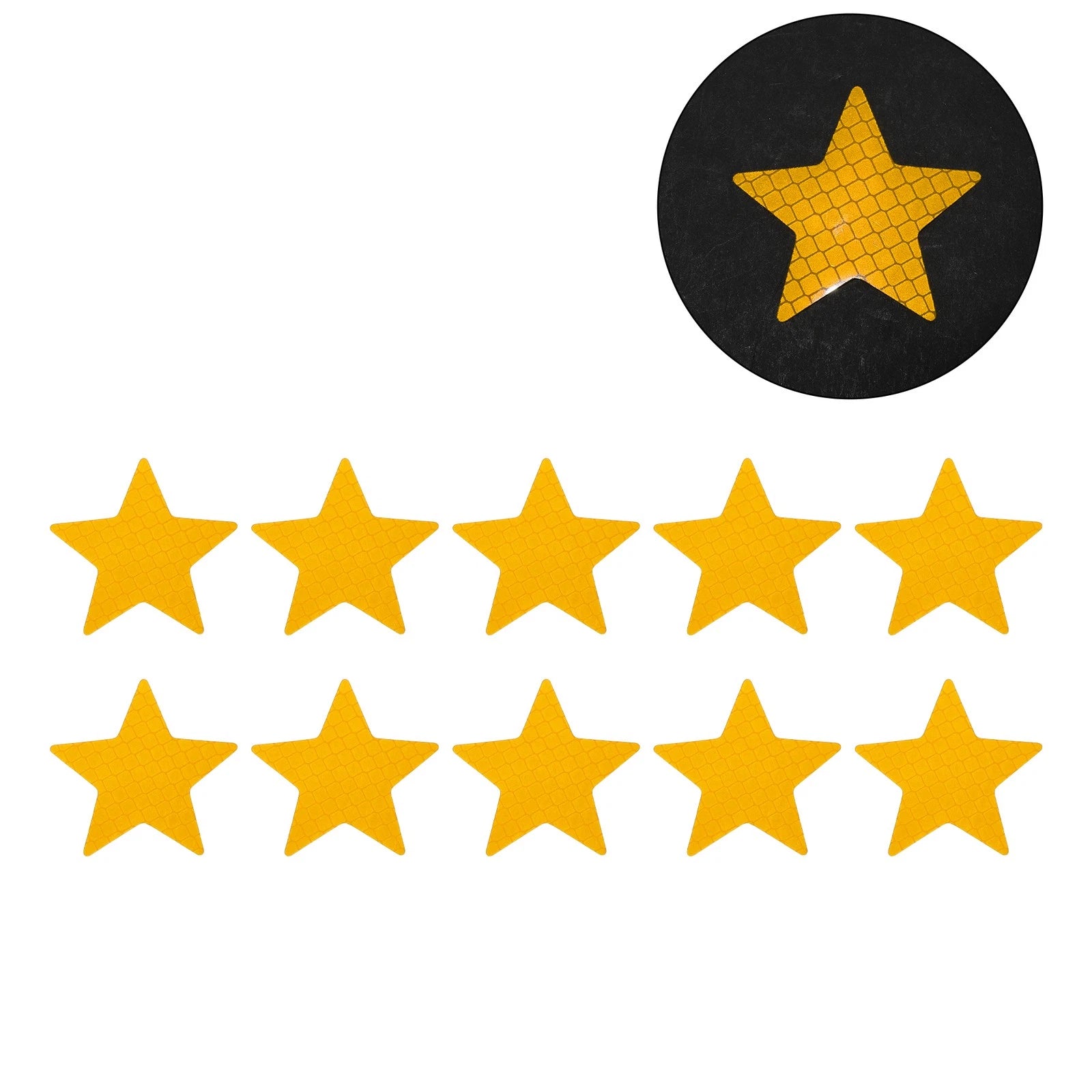 Reflective Bumper Decal for - Yellow Pentagram Grid