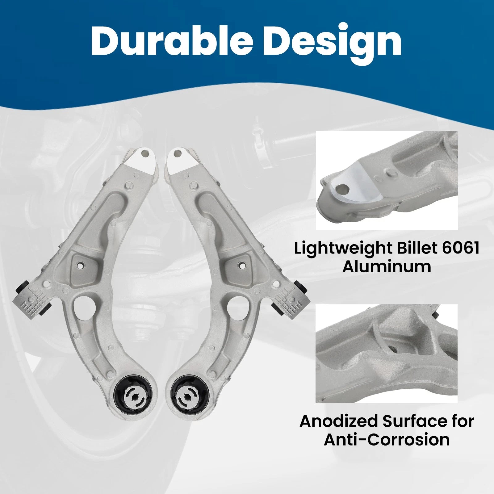 Set of 2 Lower Control Arms for Jeep Cherokee (2014–2018)