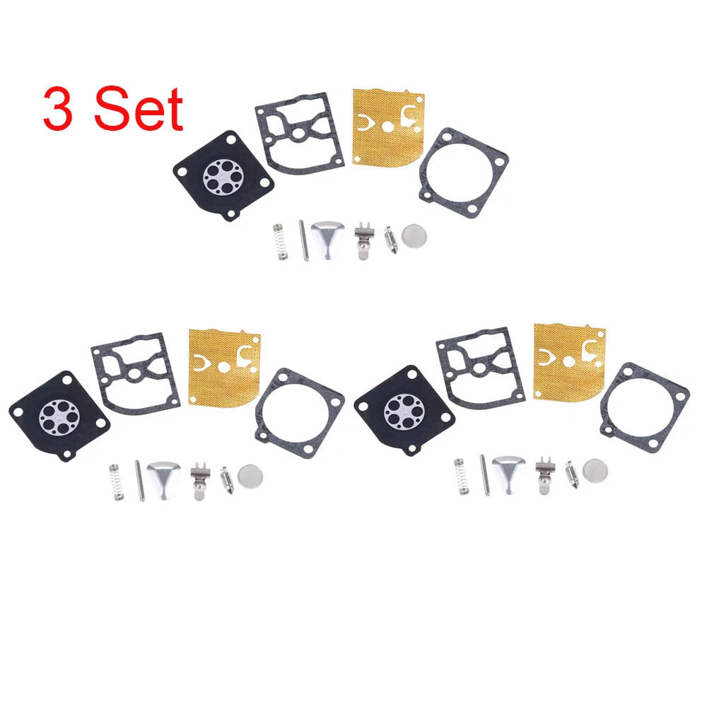 Set of 3 Carburetor Gasket Kit for Jonsered 2041 2045 2050 (ZAMA RB-45 C1Q)