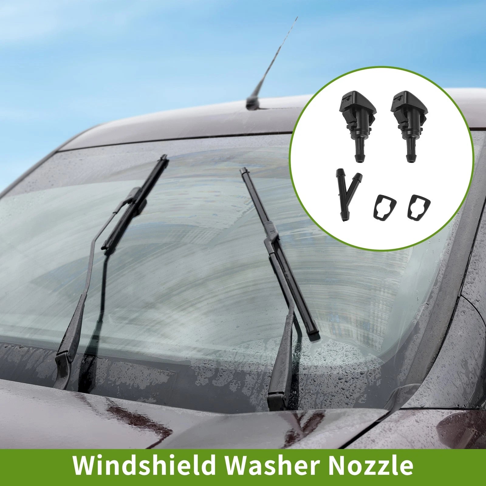 Windshield Washer Nozzle with Hose Connector for Dodge Charger (2015–2021)