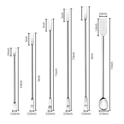 Laboratory Sampling Spoon for Lab Use (Silver)
