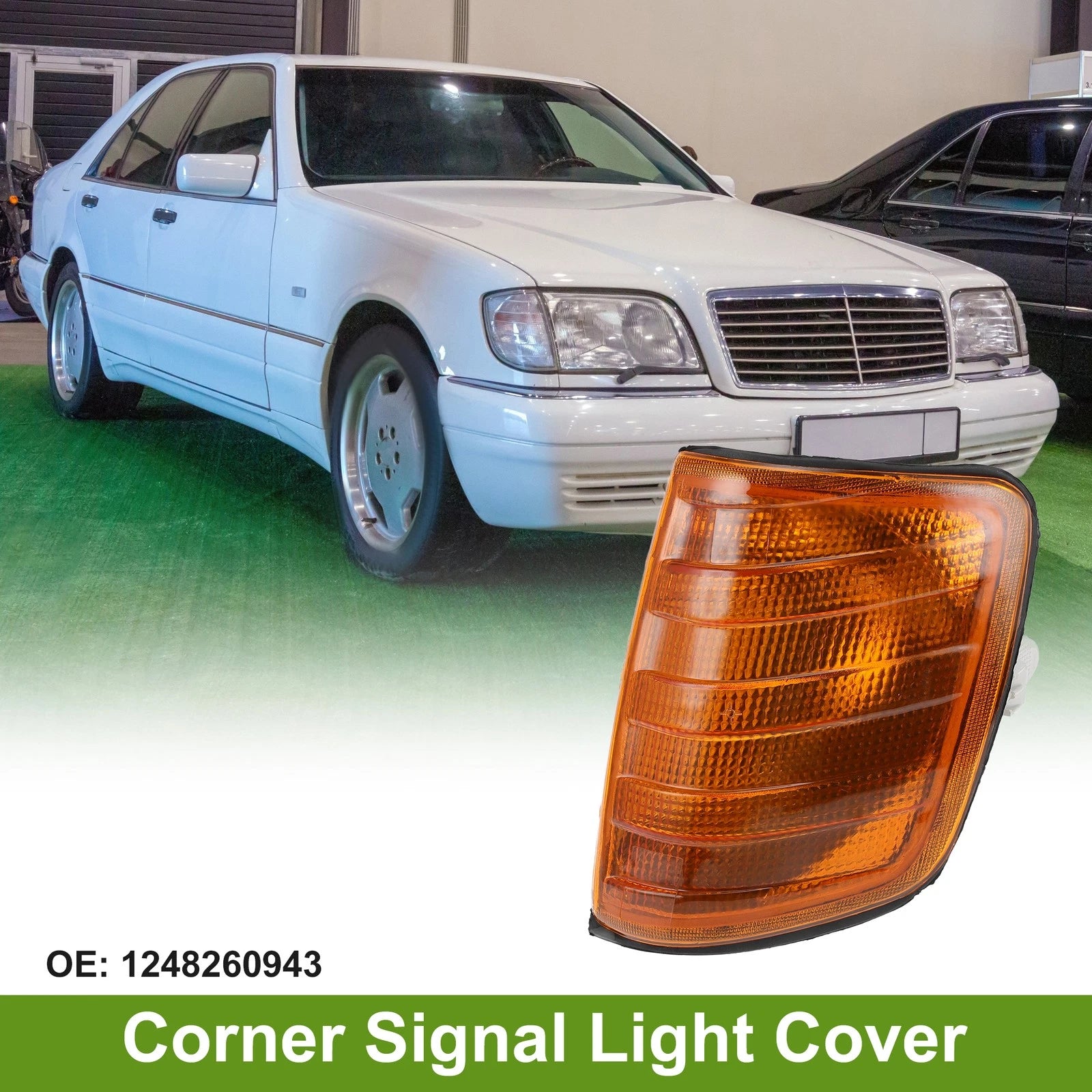 Left Front Corner Signal Light Cover Replacement for Mercedes 190E (1984–1996)