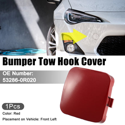Tow Eye Hook Cover Cap for Toyota RAV4 (2013–2018) - Red