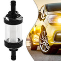 5/16 Inline Fuel Filter for Diesel & Petrol Vehicles (Chrome & Glass)