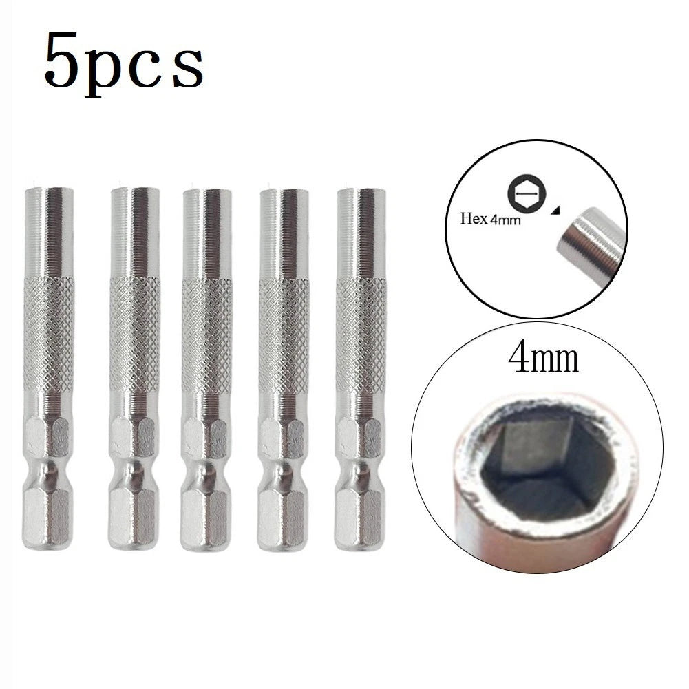 Set of 5 Hex 6.35mm 1/4" Insert Socket Holders for Electric Screwdrivers