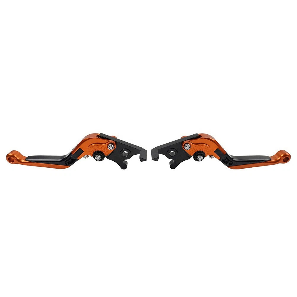 Set of 2 Orange CNC Folding Extendable Brake Clutch Levers for BMW S1000XR (2015–2021)