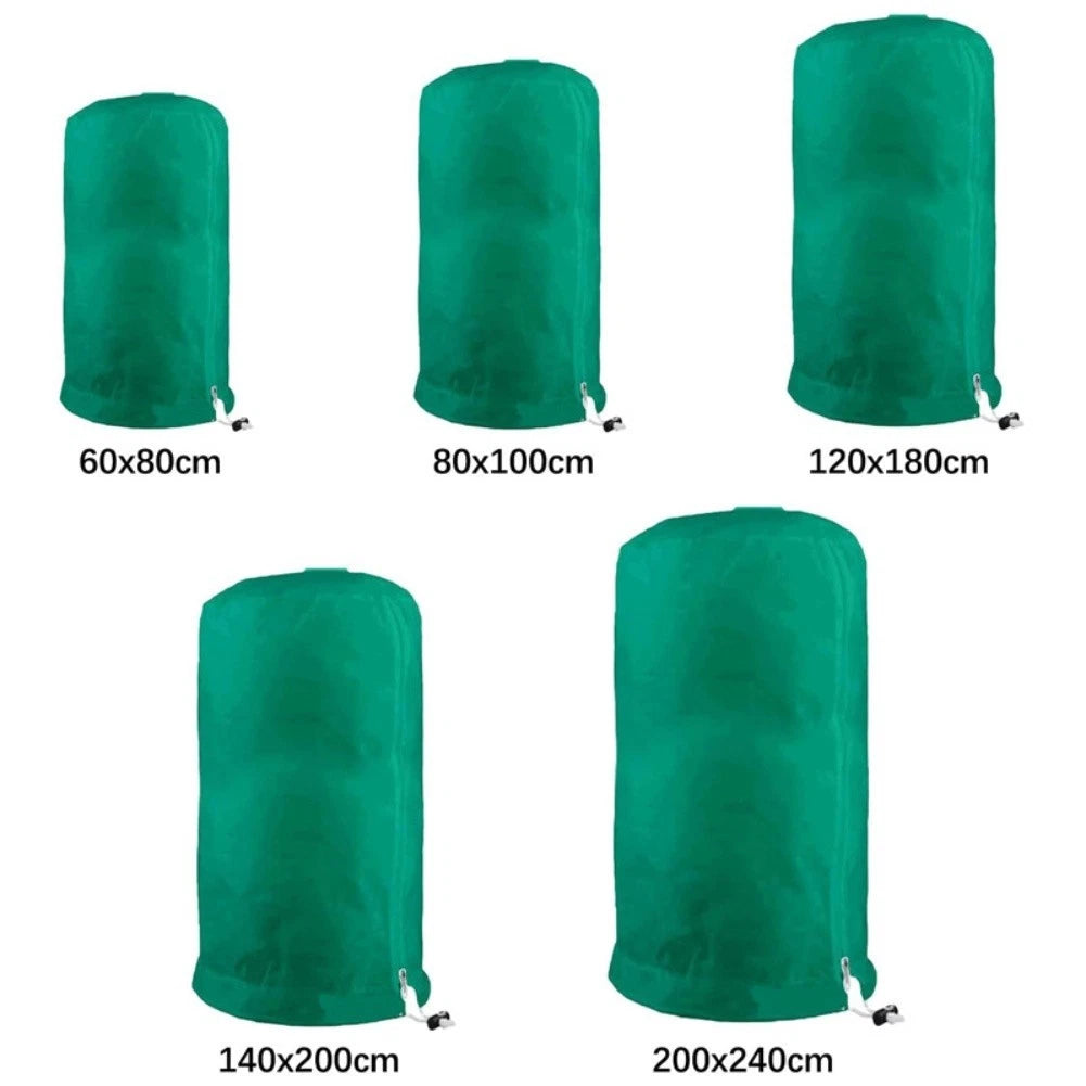 Frost Protection Cover with Zipper and Drawstring for Garden Use