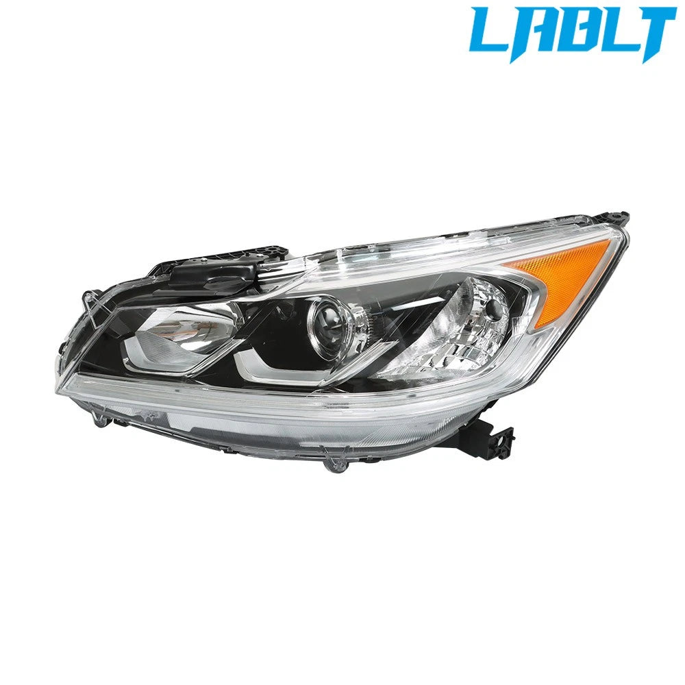 Left Side Halogen Headlight Assembly with LED DRL for Honda Accord (2016–2017)