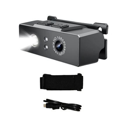 Portable Head-mounted Action Camera 1080P HD with LED Light (2010–2023)